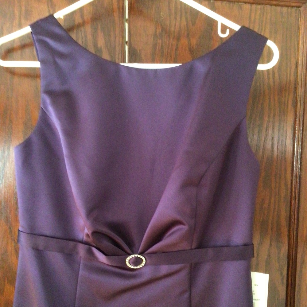 NWT, David’s Bridal,  size 6 rich, purple cocktail dress.